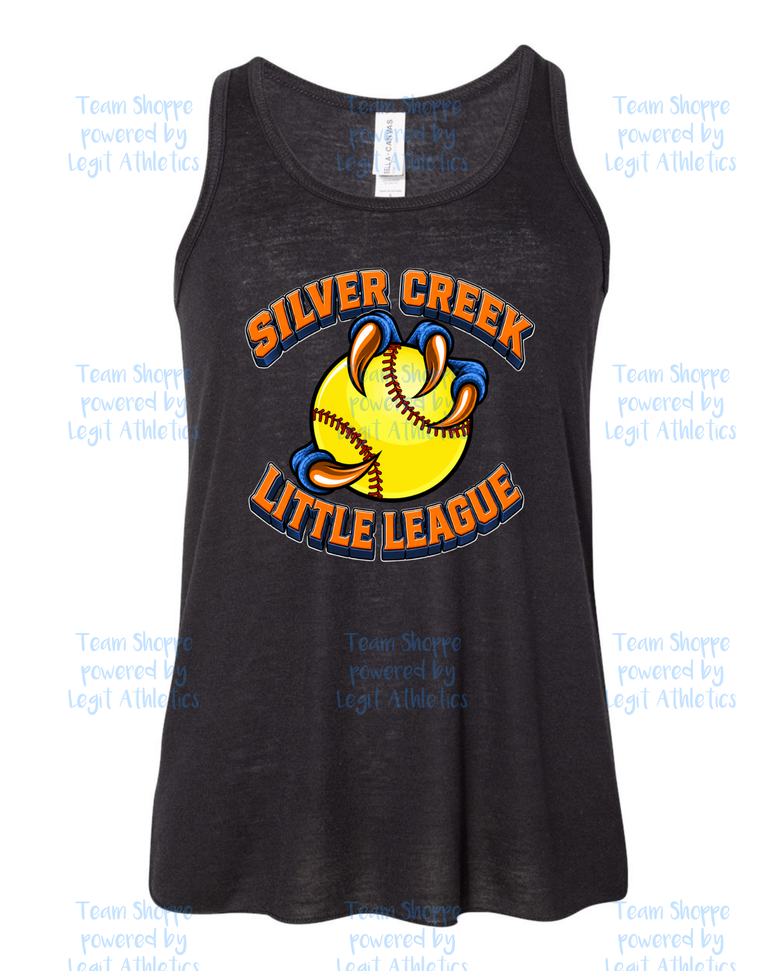 Women's & Girls Bella Flowy Racer Back Silver Creek LL Softball