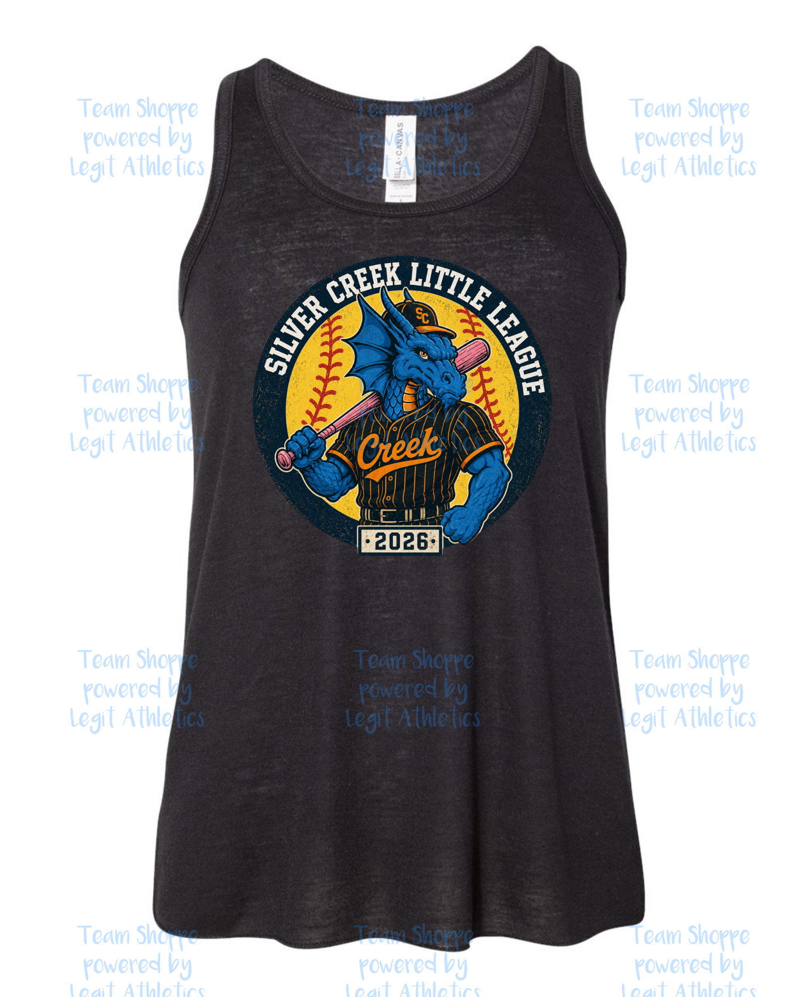 Women's & Girls Bella Flowy Racer Back Silver Creek LL Softball