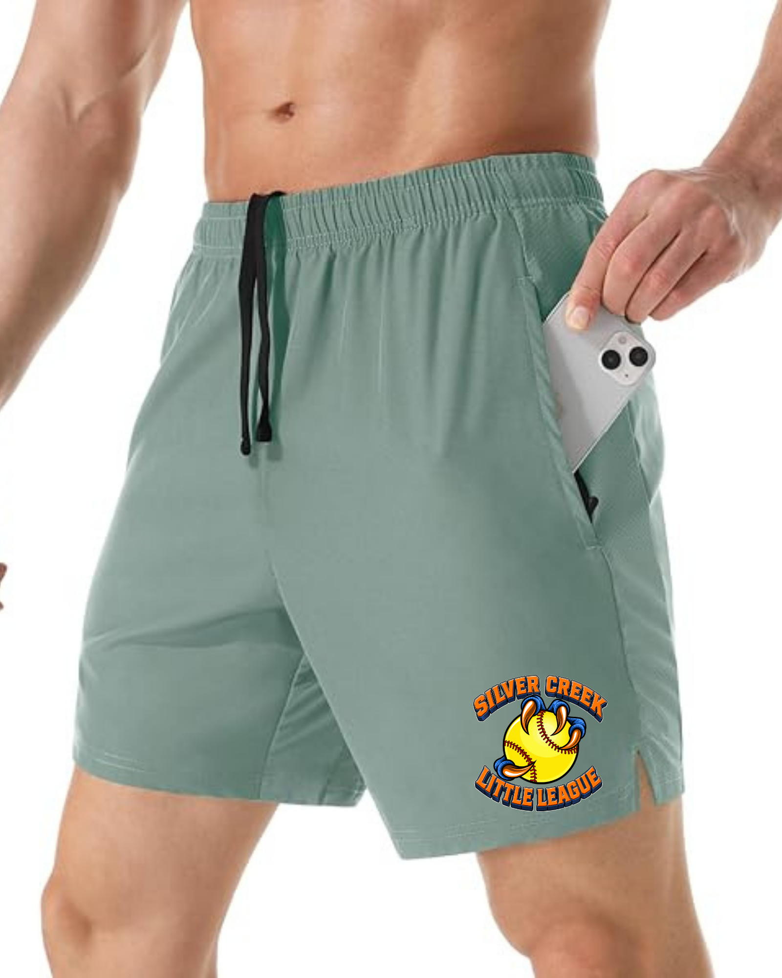 Men's 7" Athletic Running Shorts ~ Silver Creek LL ~ Softball