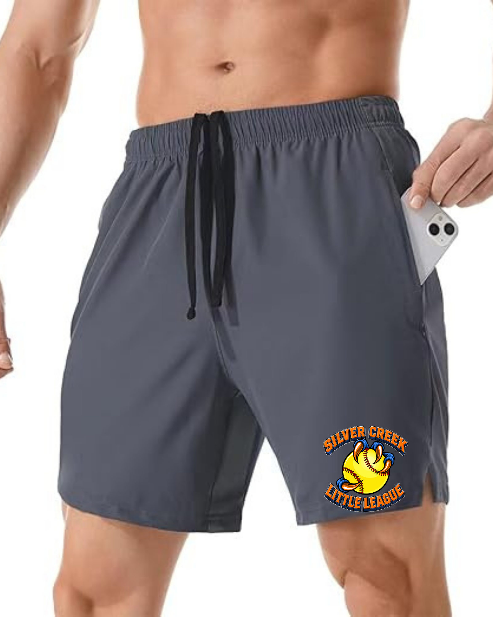 Men's 7" Athletic Running Shorts ~ Silver Creek LL ~ Softball