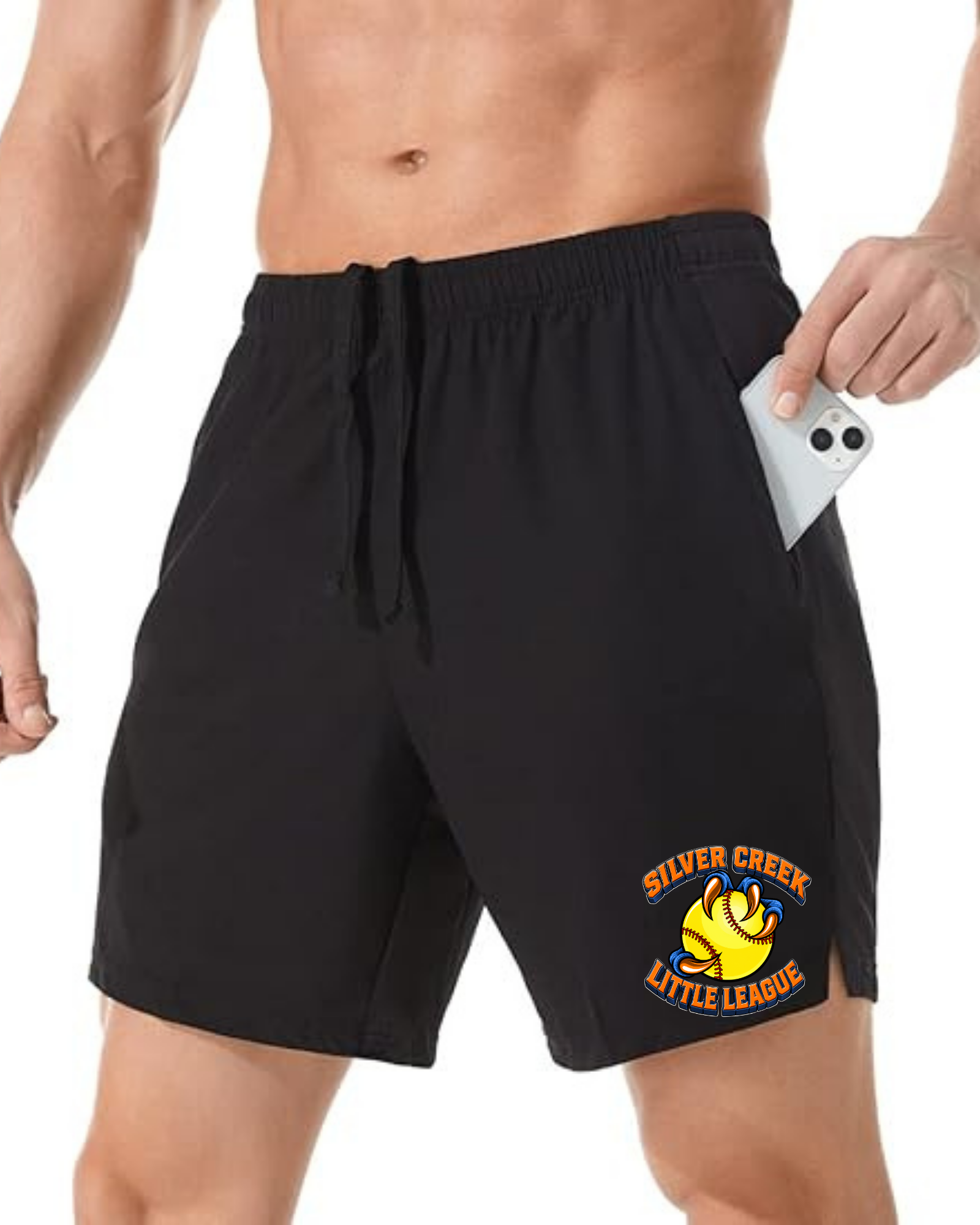 Men's 7" Athletic Running Shorts ~ Silver Creek LL ~ Softball