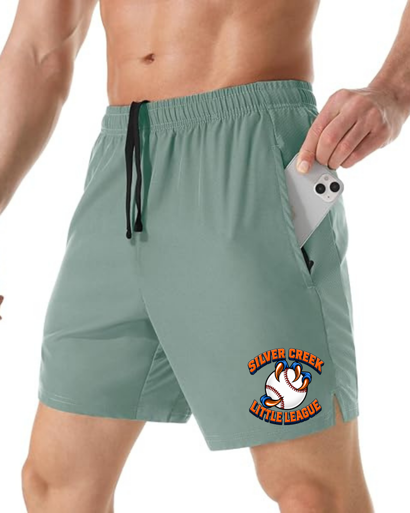 Men's 7" Athletic Running Shorts ~ Silver Creek LL Baseball