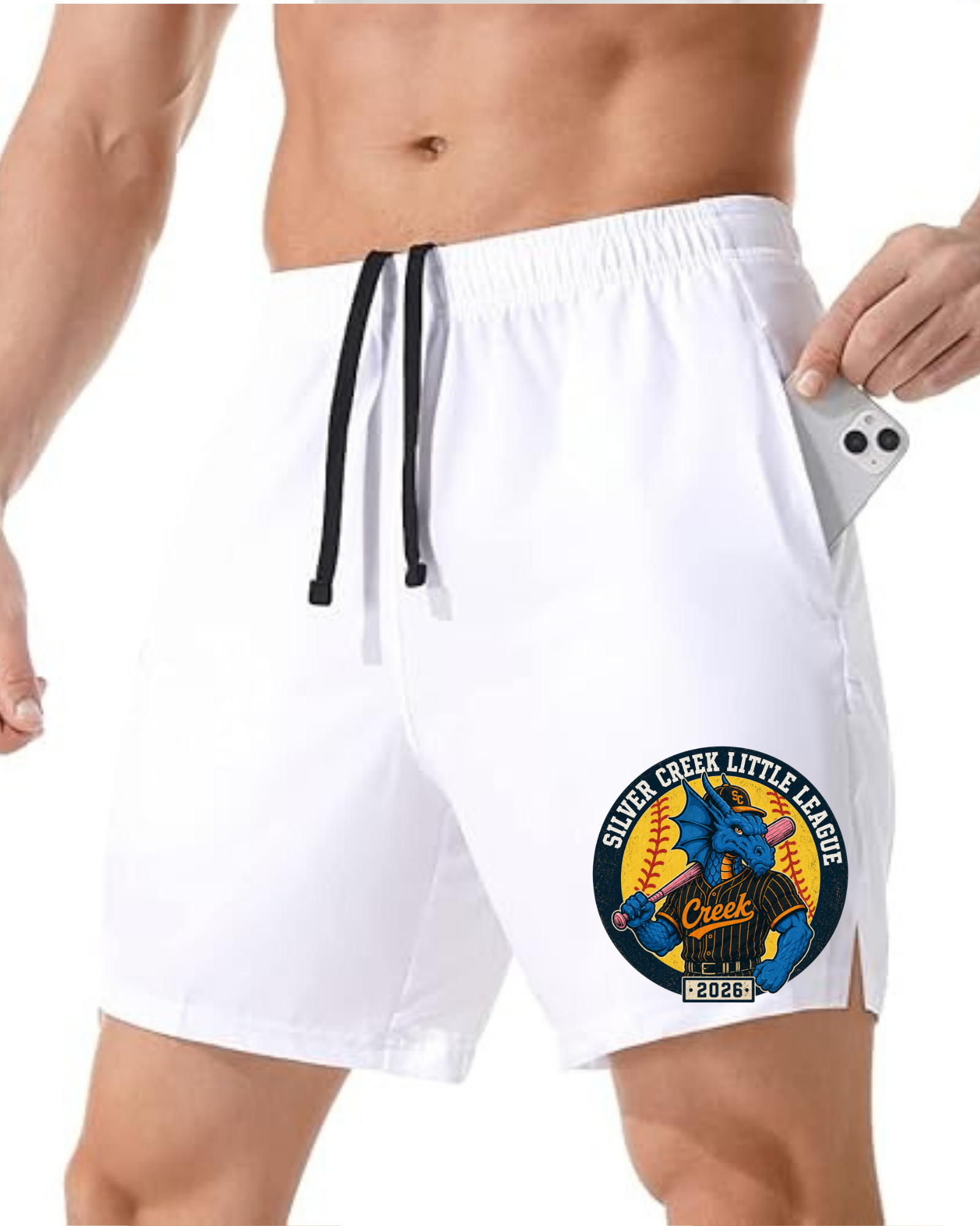 Men's 7" Athletic Running Shorts ~ Silver Creek LL ~ Softball