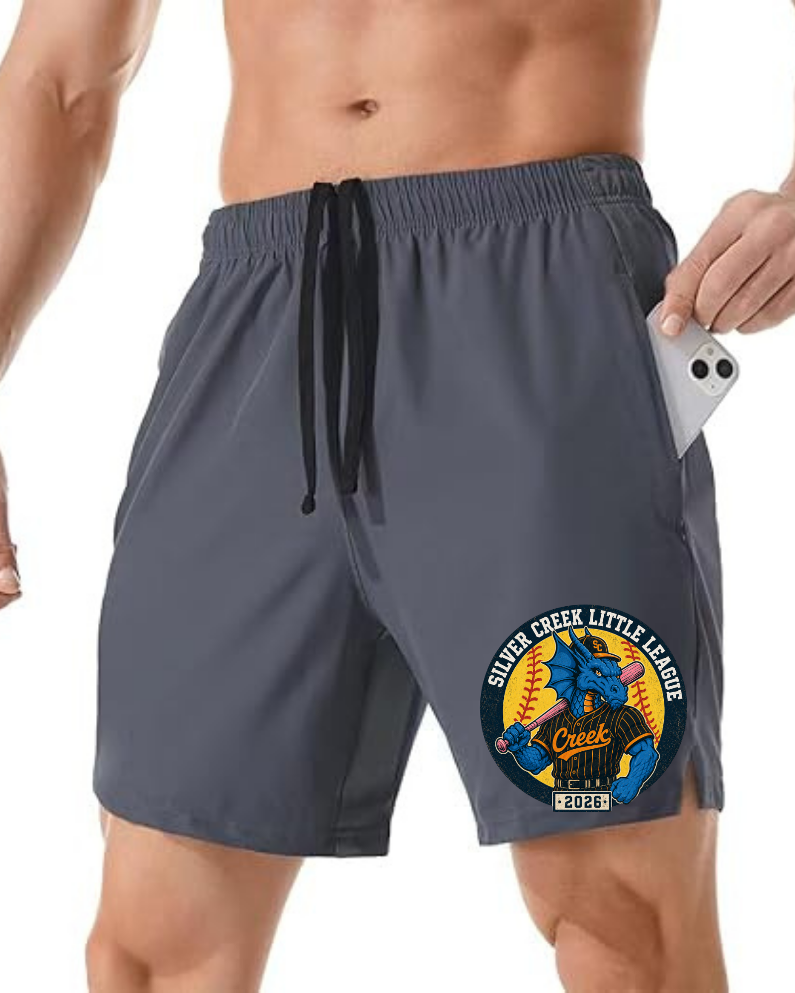 Men's 7" Athletic Running Shorts ~ Silver Creek LL ~ Softball