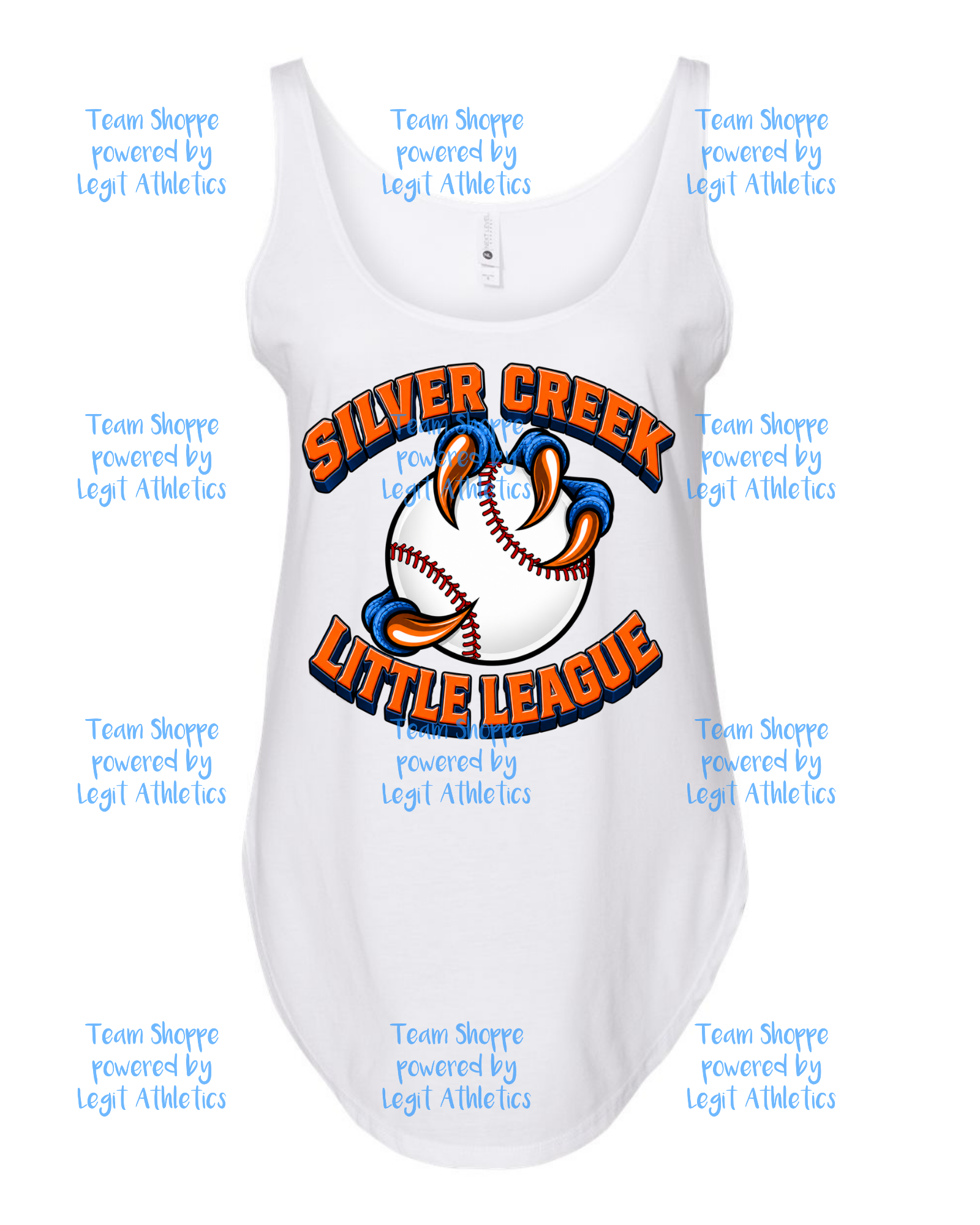 Women's Next Level Festival Tank Silver Creek LL Baseball