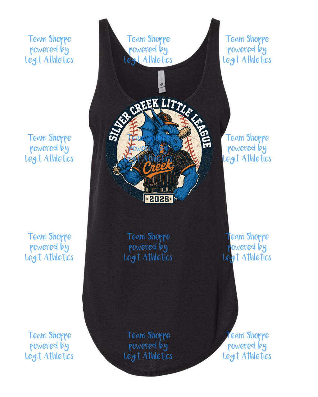 Women's Next Level Festival Tank Silver Creek LL Baseball
