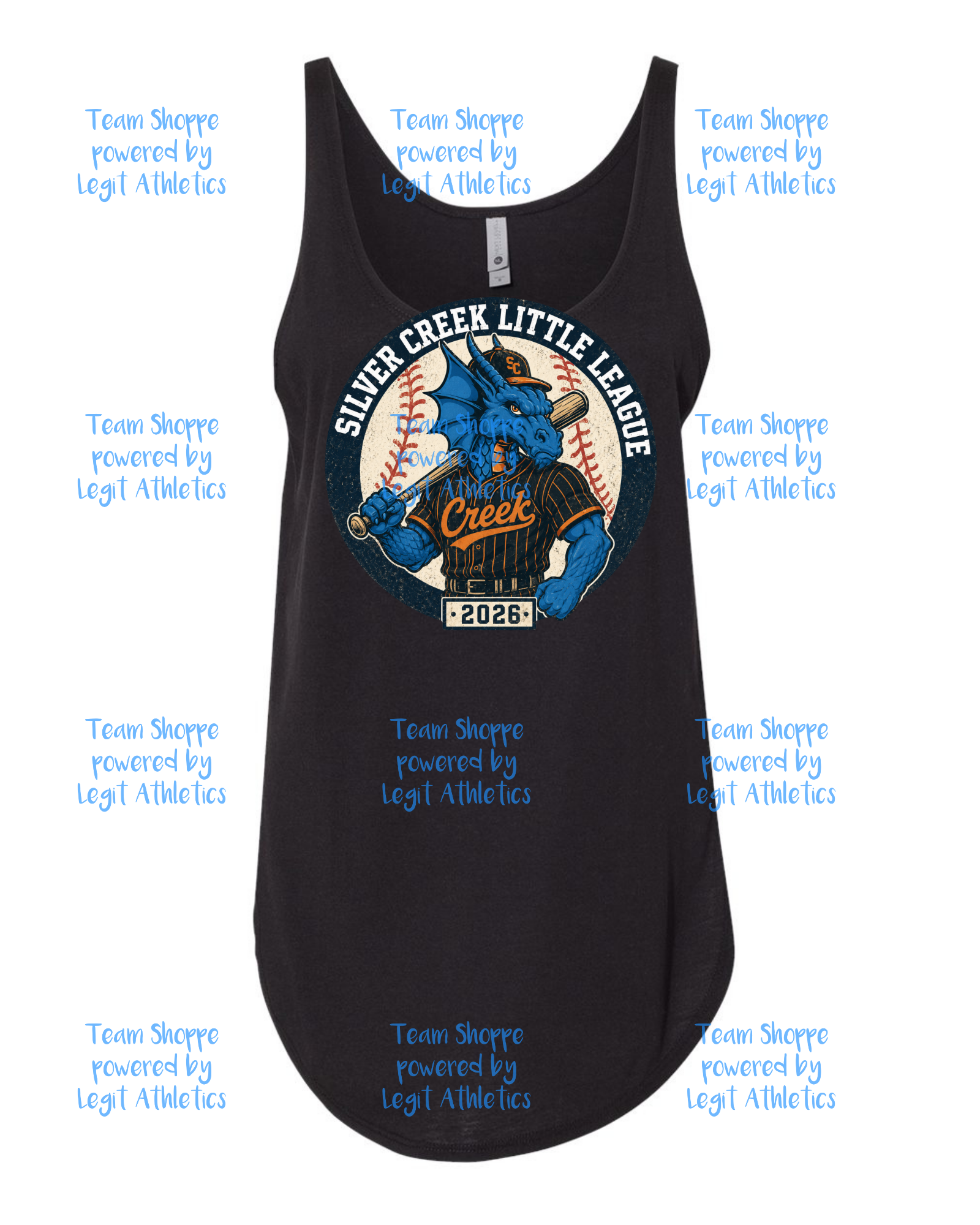 Women's Next Level Festival Tank Silver Creek LL Baseball