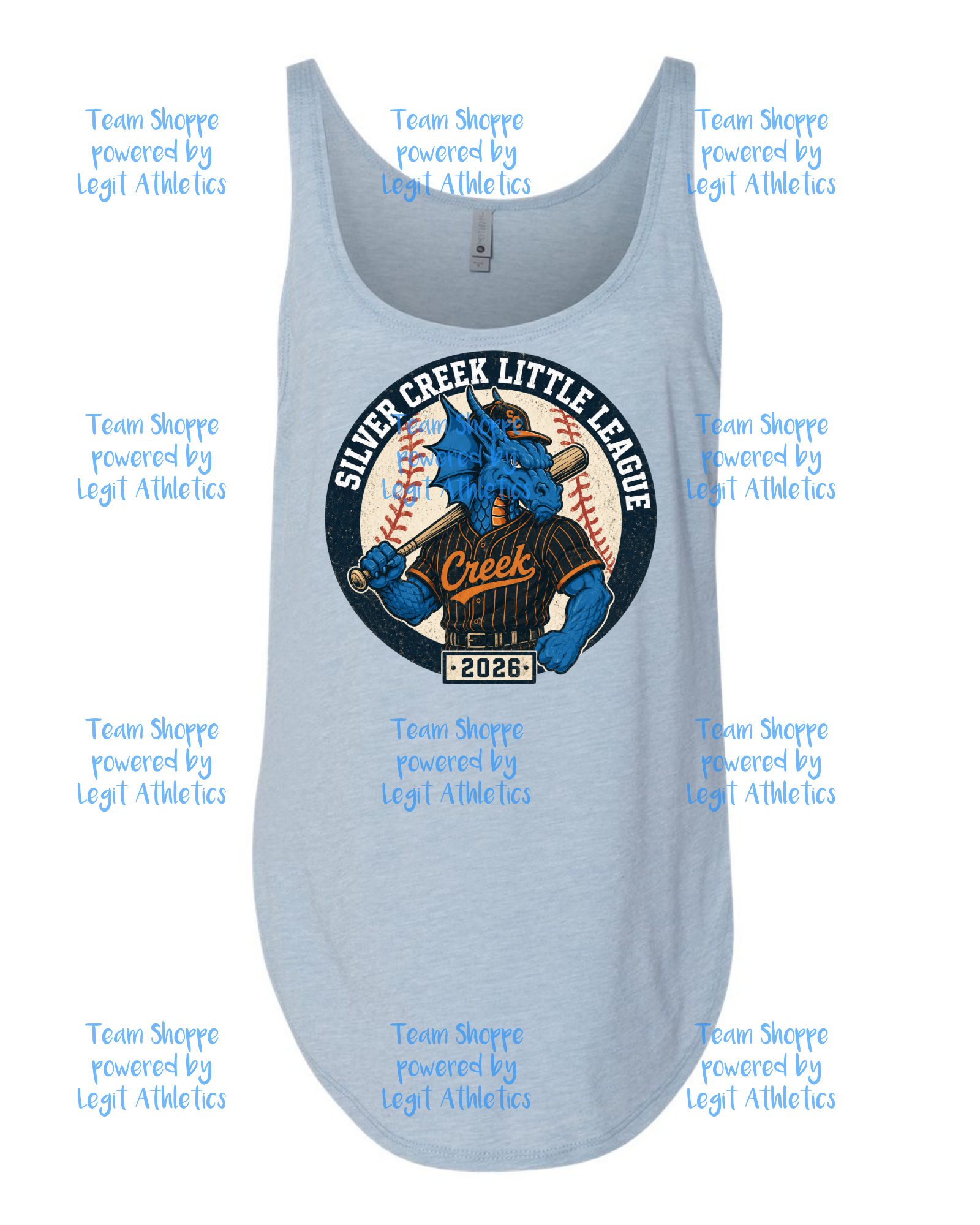 Women's Next Level Festival Tank Silver Creek LL Baseball