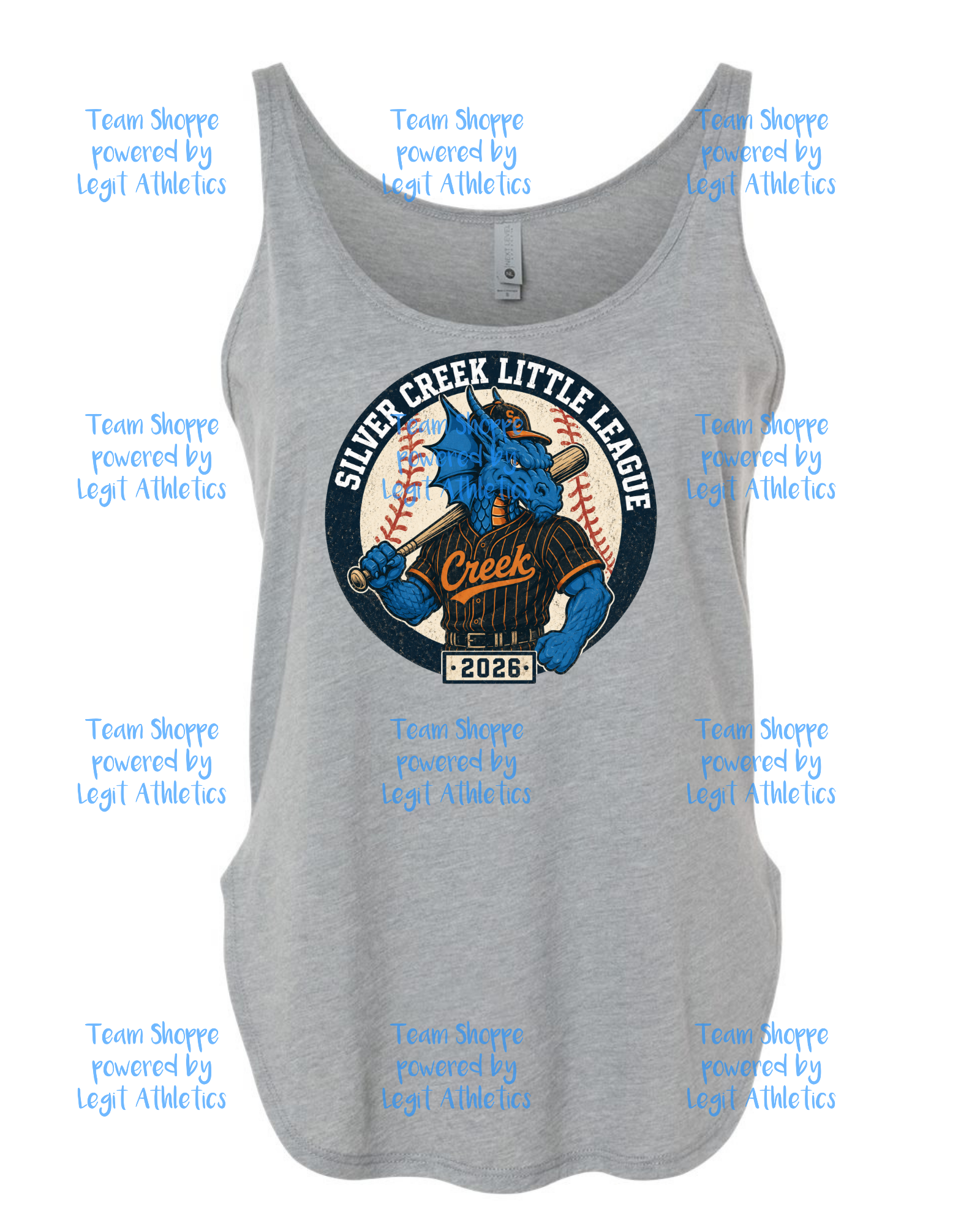 Women's Next Level Festival Tank Silver Creek LL Baseball