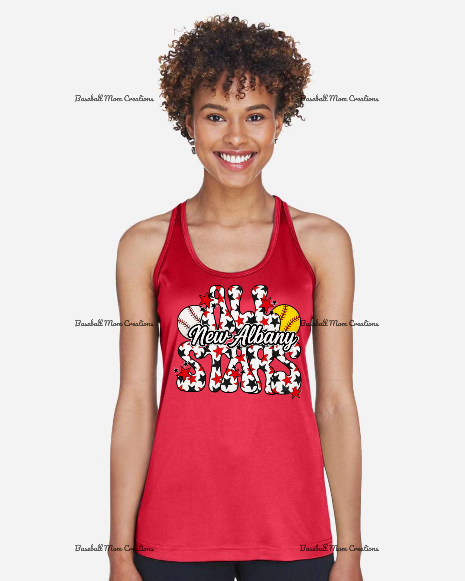 Women's Drifit Tank ~ New Albany LL All Stars Baseball & Softball