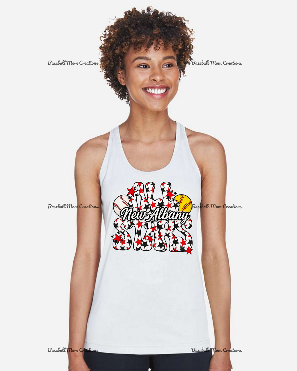 Women's Drifit Tank ~ New Albany LL All Stars Baseball & Softball