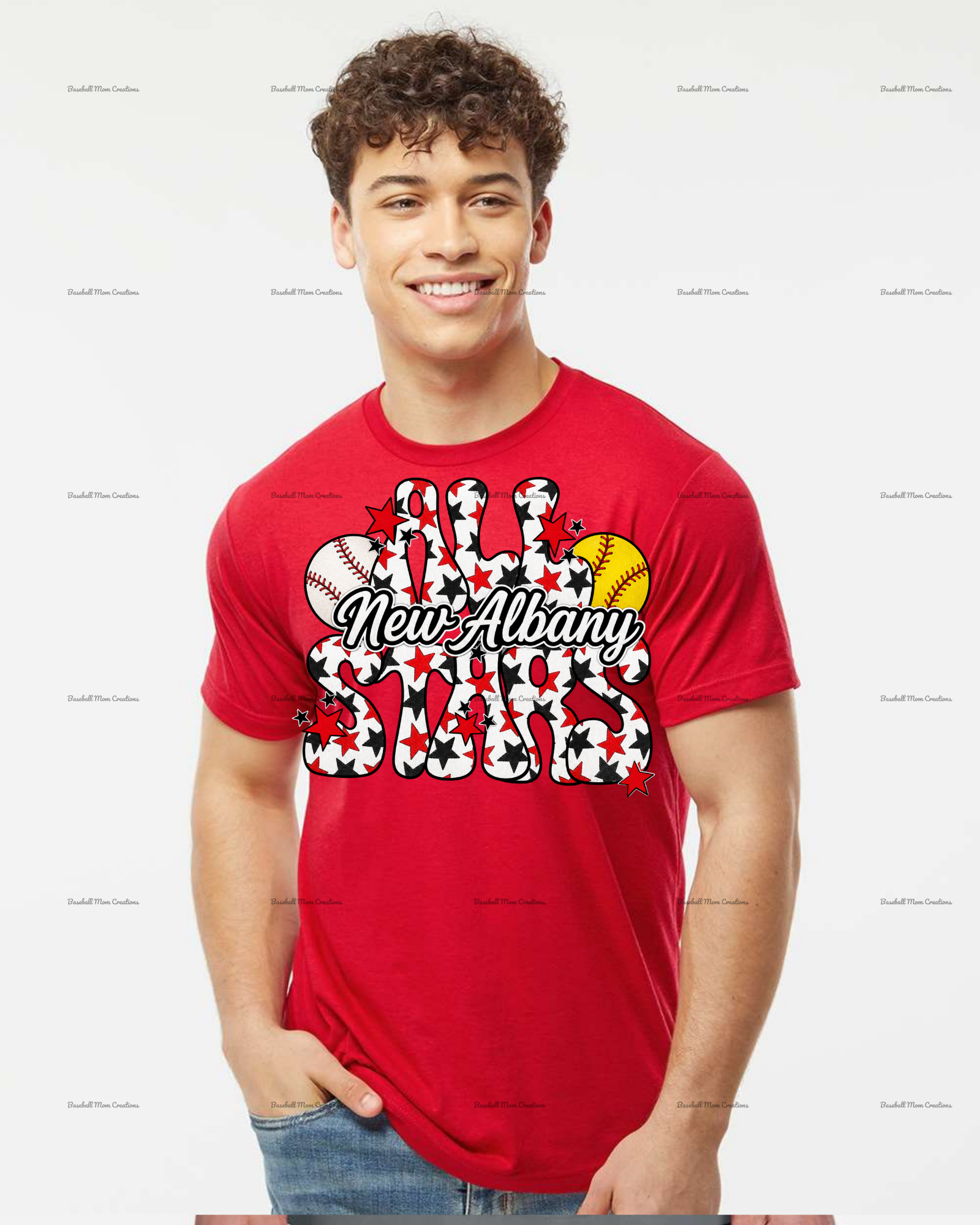 Adult or Youth Unisex Tshirt New Albany LL All Stars ~ Baseball & Softball