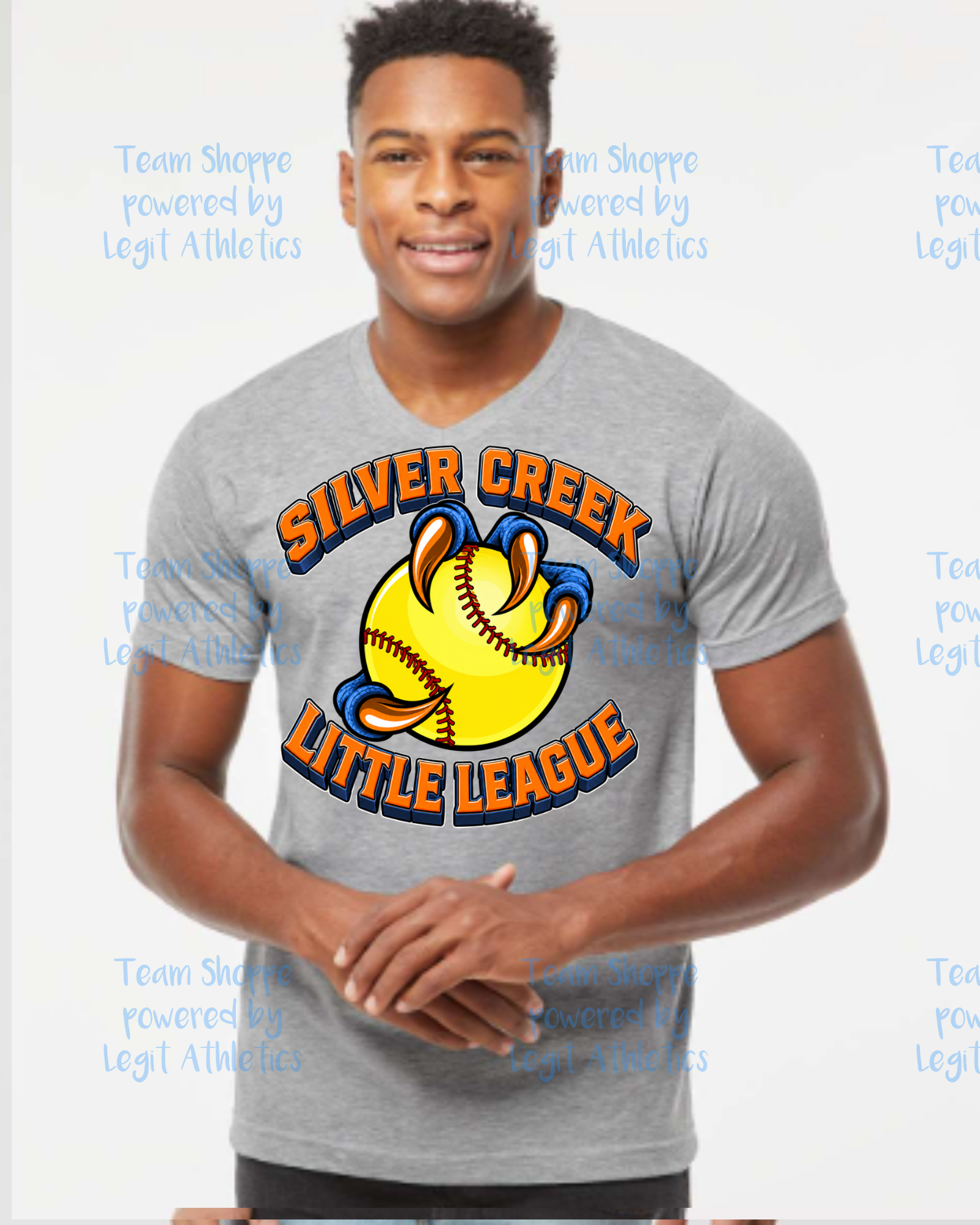 Adult Unisex Vneck Silver Creek LL Softball