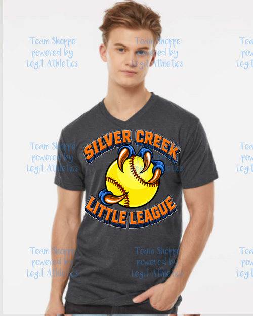 Adult Unisex Vneck Silver Creek LL Softball