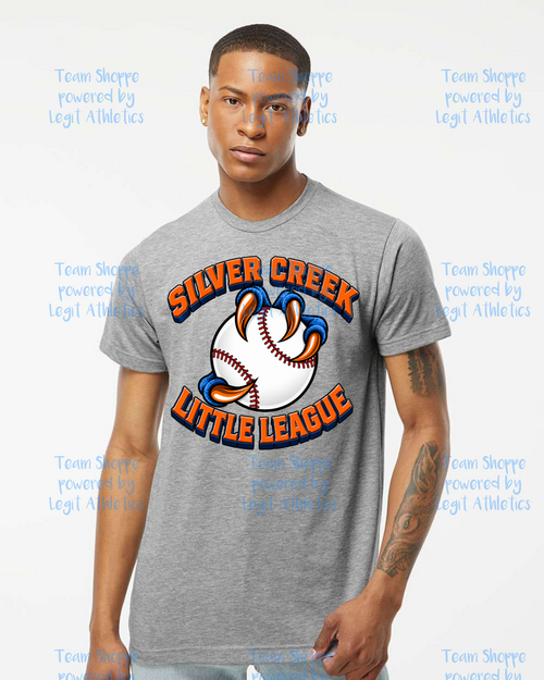 Adult or Youth Unisex Tshirt Silver Creek LL Baseball