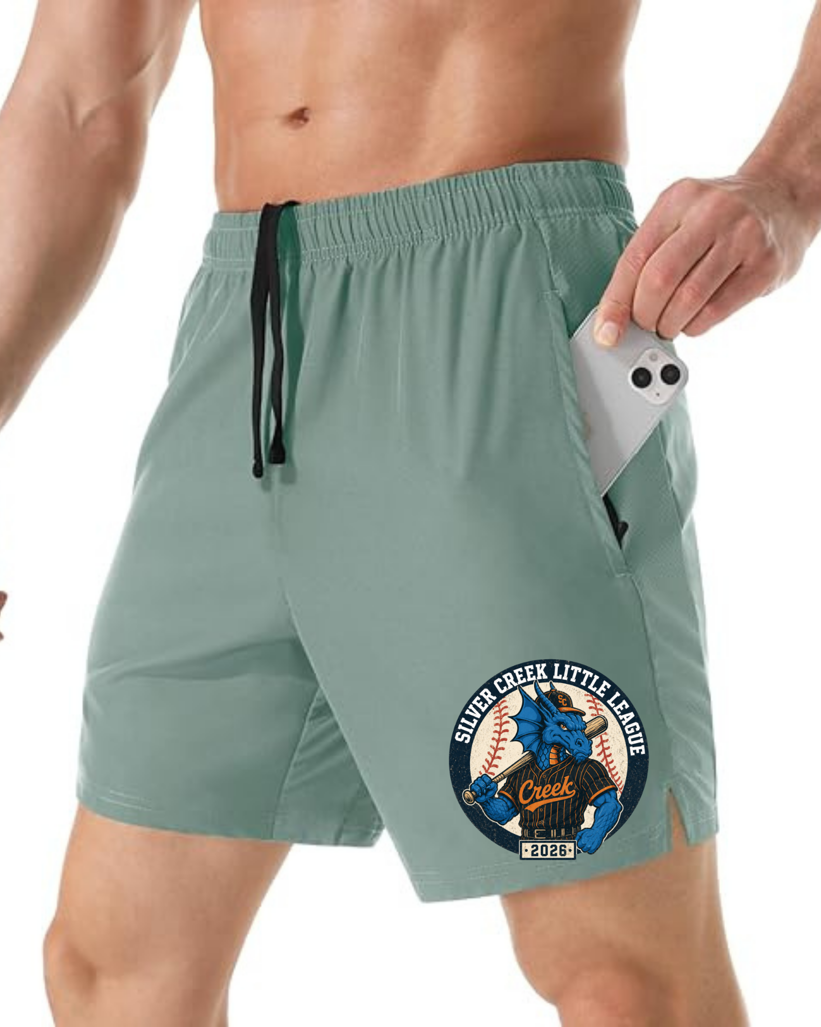 Men's 7" Athletic Running Shorts ~ Silver Creek LL Baseball
