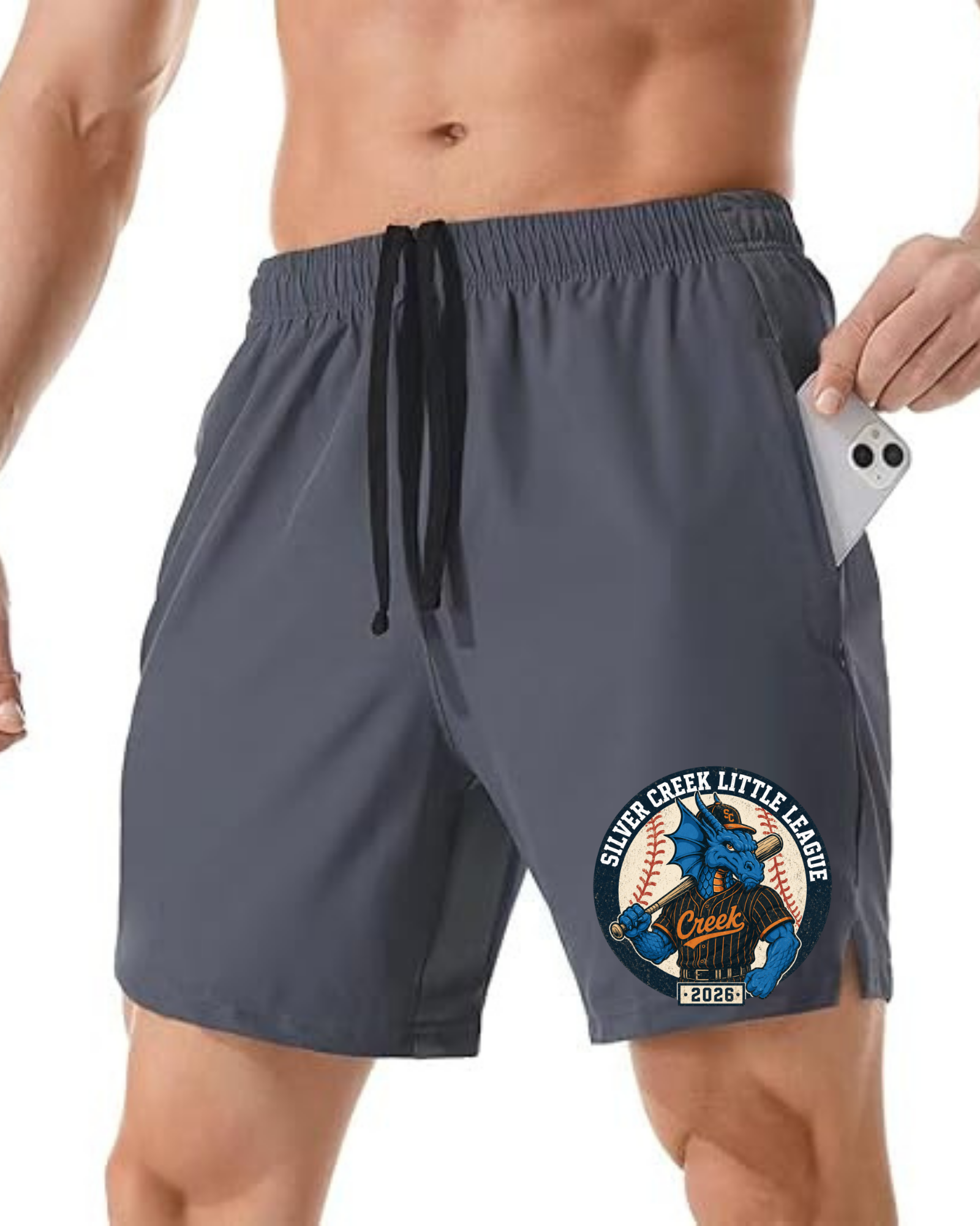 Men's 7" Athletic Running Shorts ~ Silver Creek LL Baseball