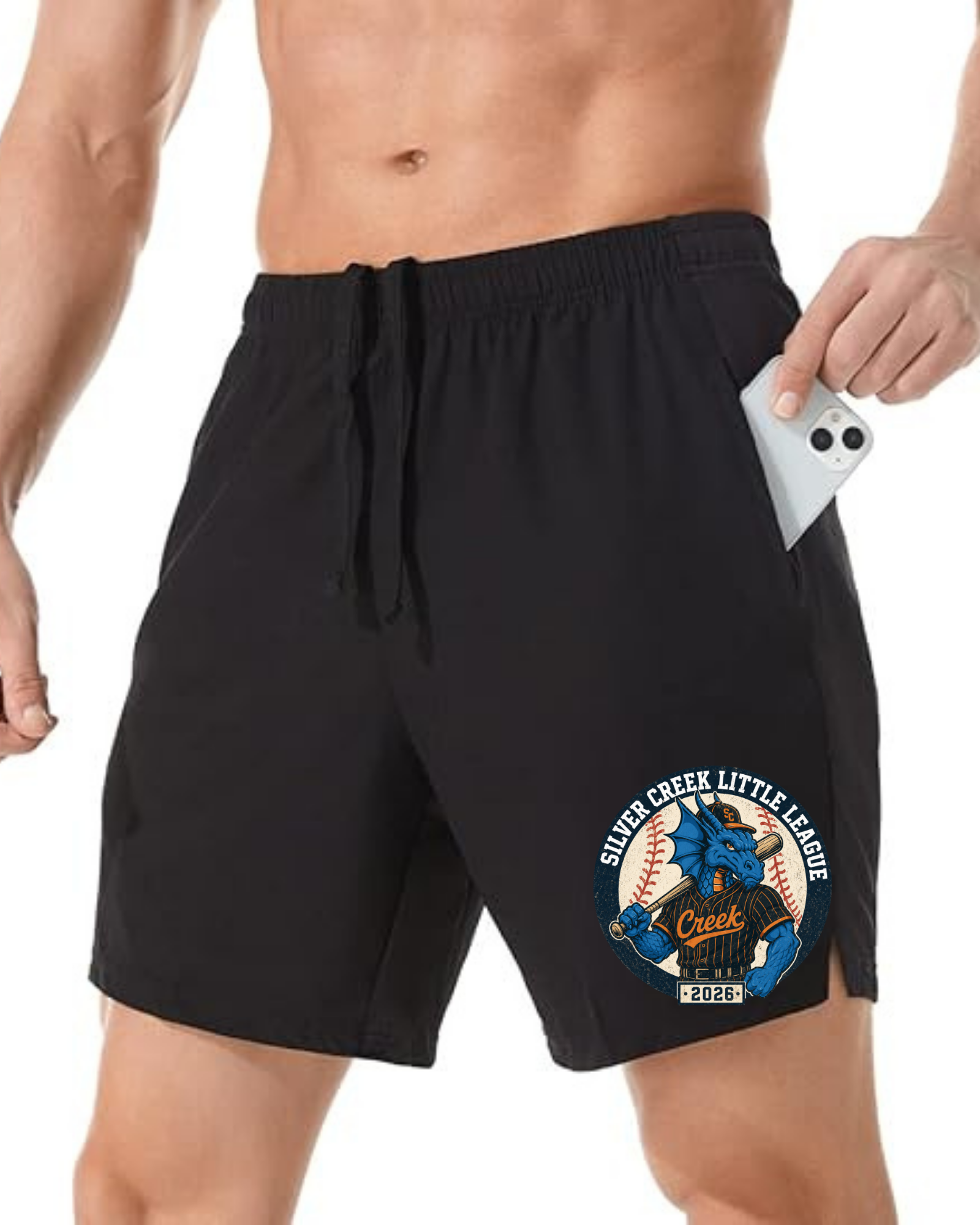 Men's 7" Athletic Running Shorts ~ Silver Creek LL Baseball