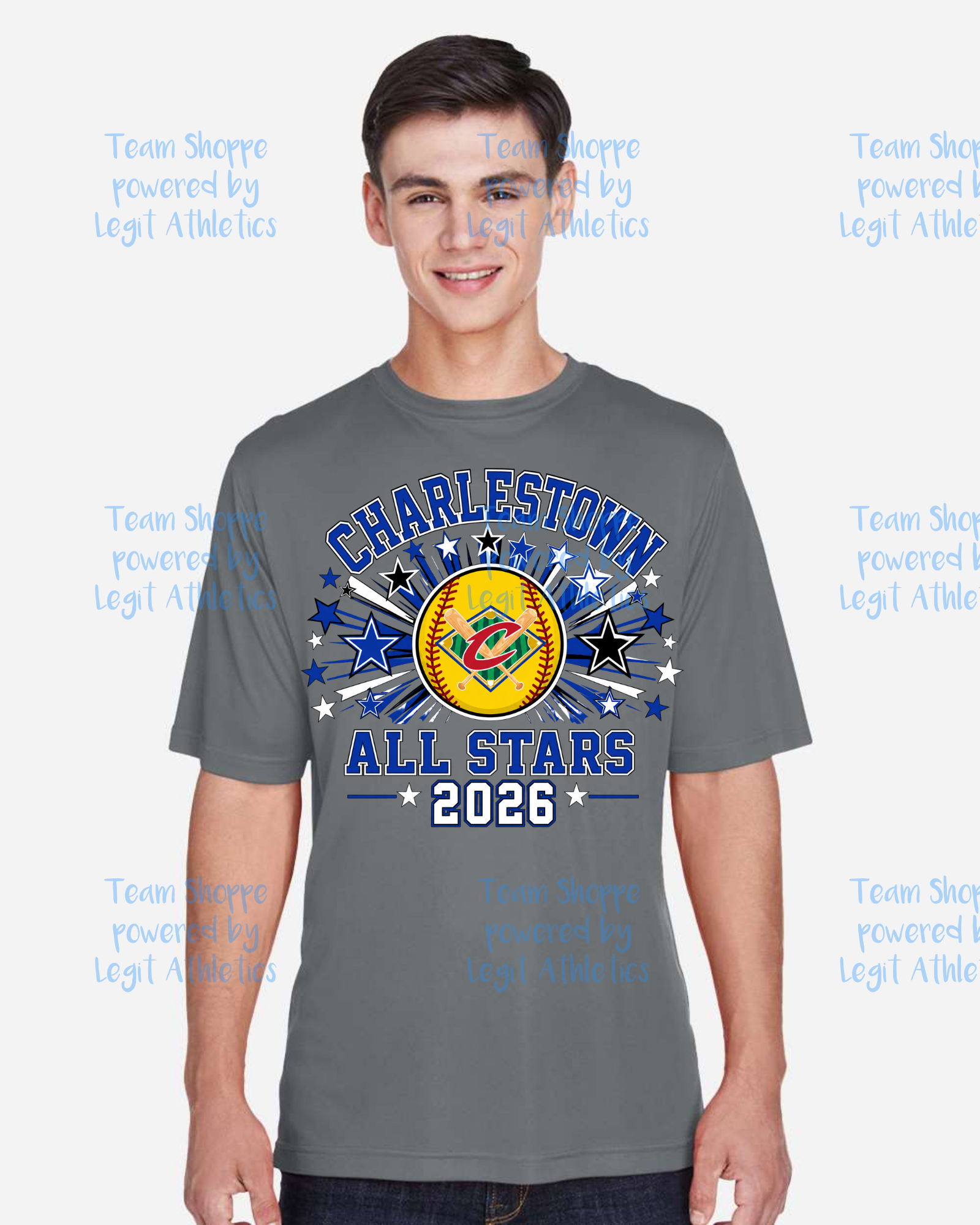 Adult or Youth Drifit Tshirt Charlestown LL Softball