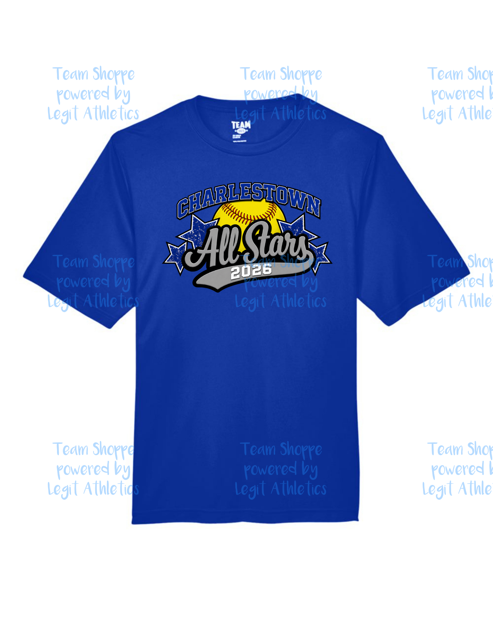 Adult or Youth Drifit Tshirt Charlestown LL Softball