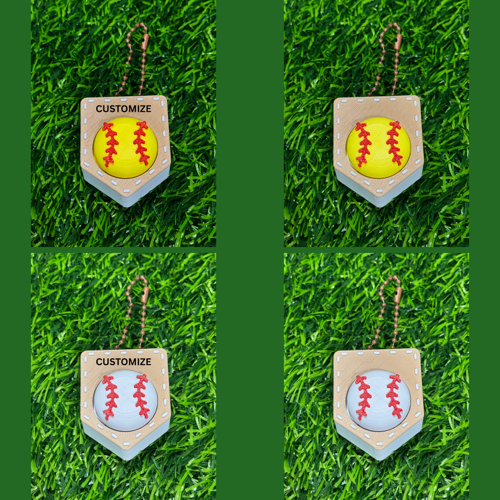 Baseball or Softball Home Plate Fidget Clicker (CUSTOMIZABLE)