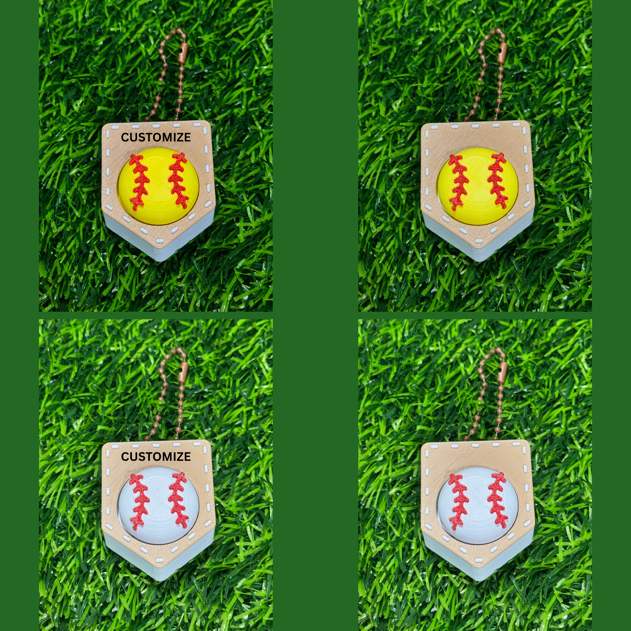 Baseball or Softball Home Plate Fidget Clicker (CUSTOMIZABLE)