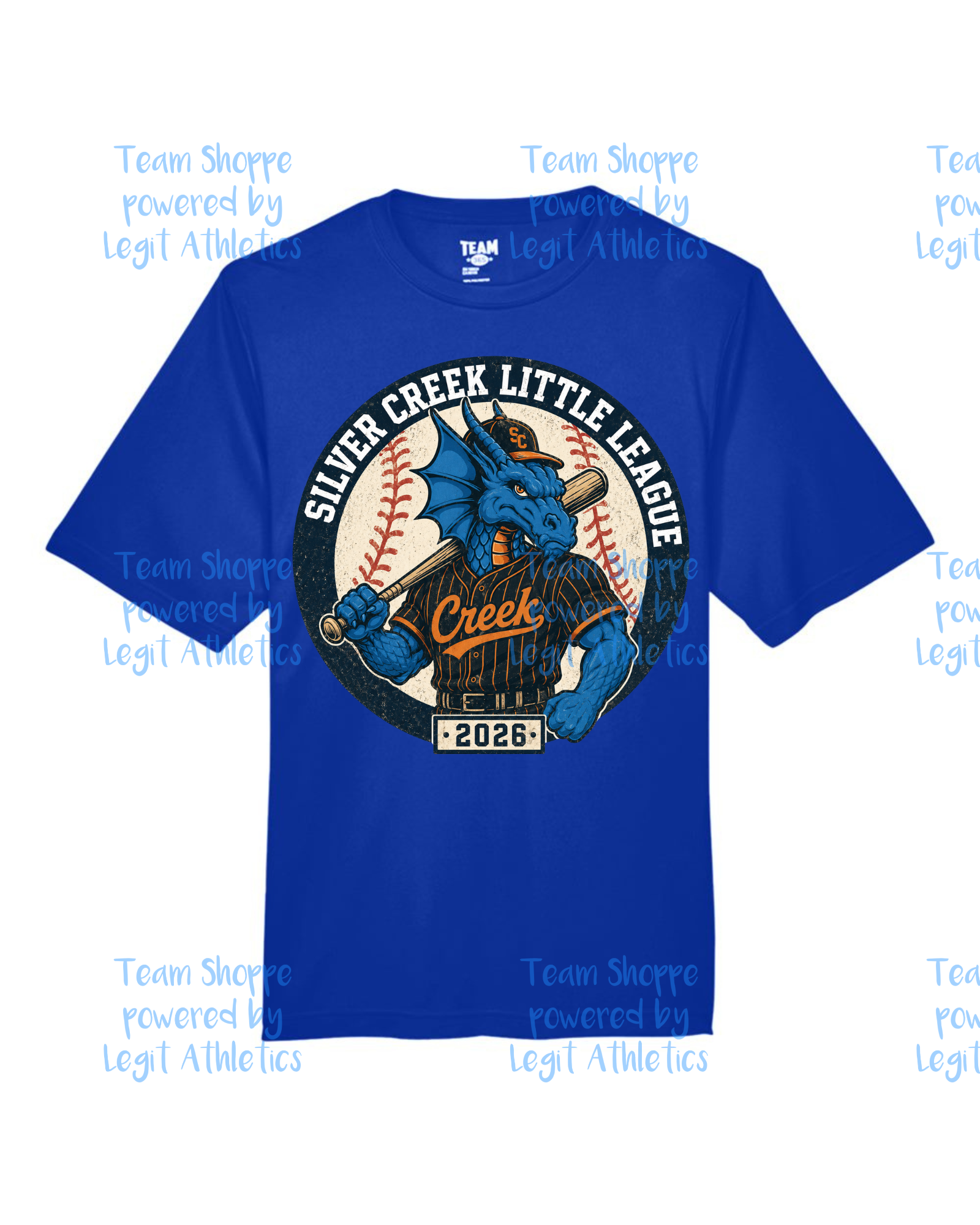 Adult or Youth Drifit Tshirt Silver Creek LL Baseball