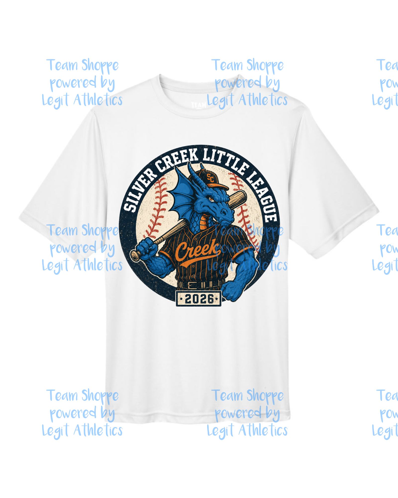 Adult or Youth Drifit Tshirt Silver Creek LL Baseball
